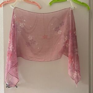 woman women scarf pretty beautiful sakura flower print